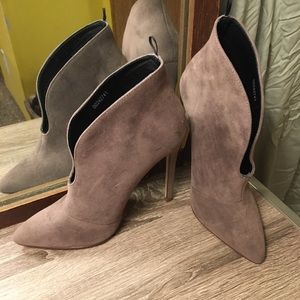 Forever 21 Dark Taupe Ankle High Stiletto Booties!